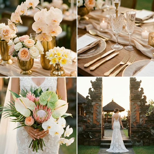 Elegant tropical floral arrangement